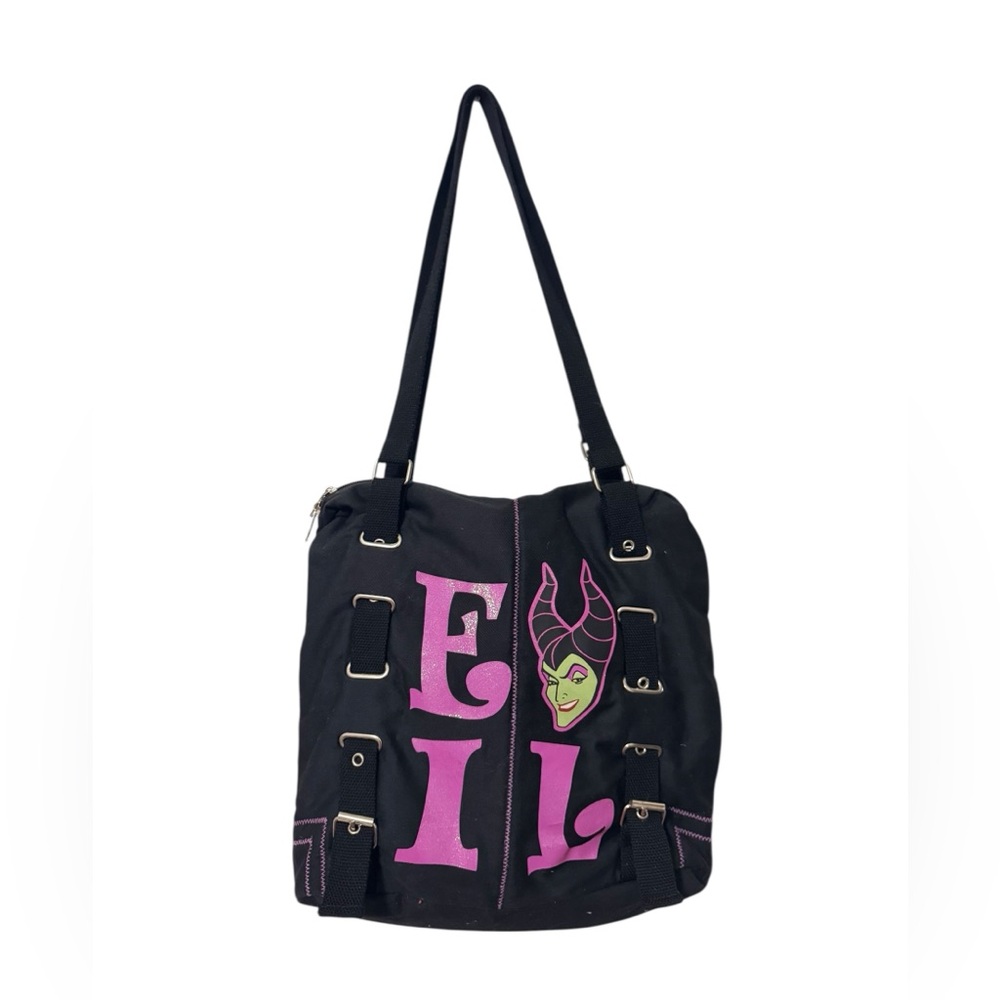Disney Parks Villains Maleficent Black & Pink Graphic Tote Bag - Women